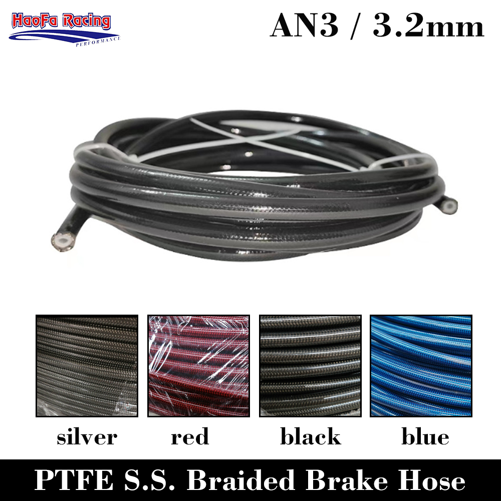 Flexible Hose Braided - AN3 オートバイ PTFE ブレーキライン パイプ ホース