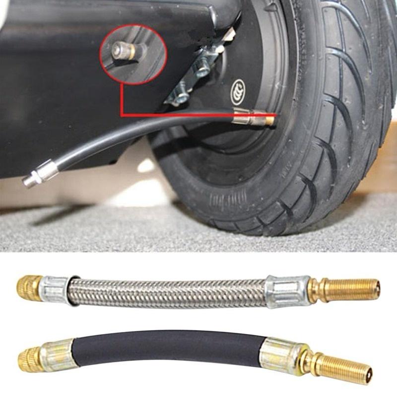 Flexible Hose Braided - フレキシブルエクステンションタイヤバルブアダプター,ゴムノズル,ステンレス鋼,1個