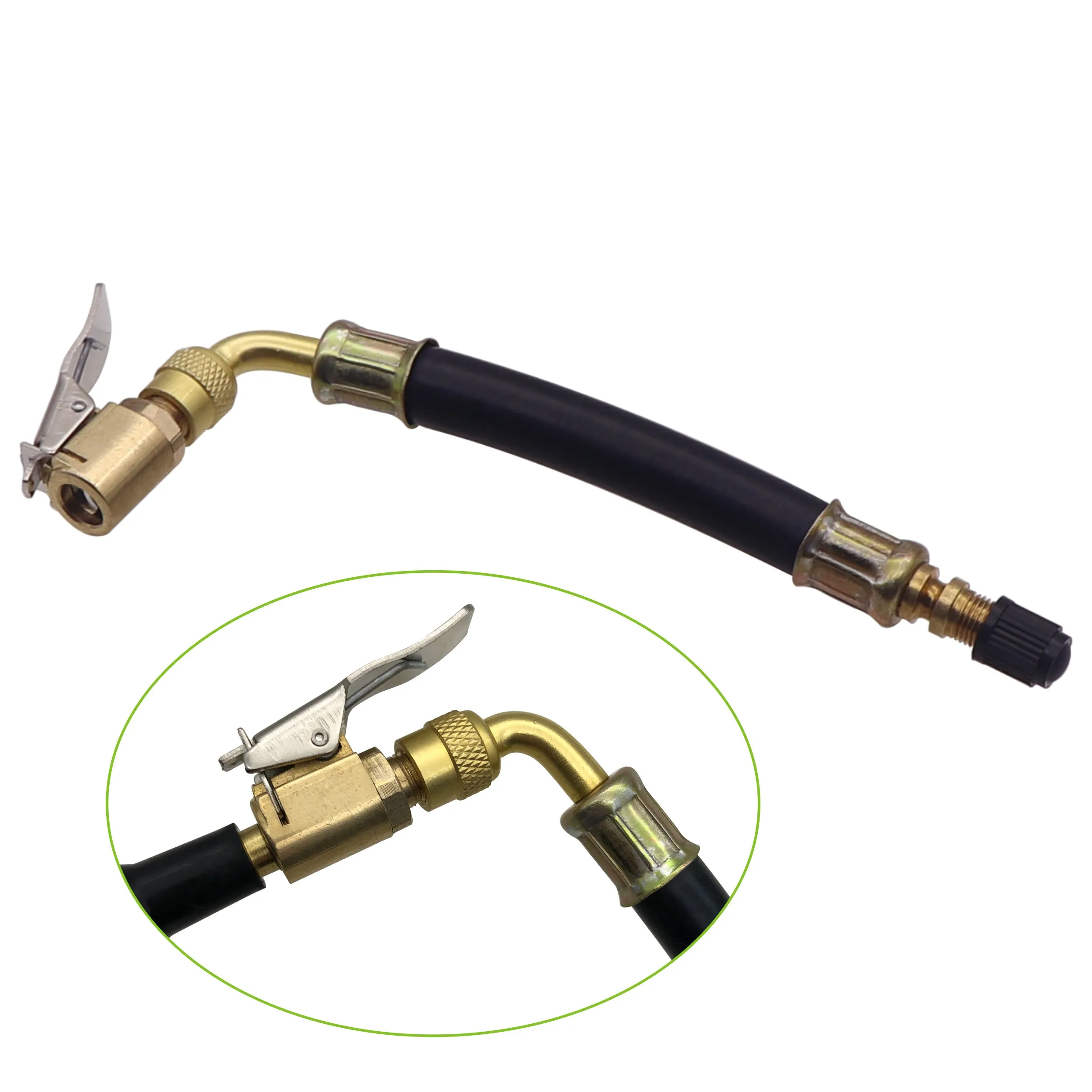 便利なタイヤ空気入れツール、ゴム製バルブエクステンション、9 - Flexible Hose Braided のレビューと価格