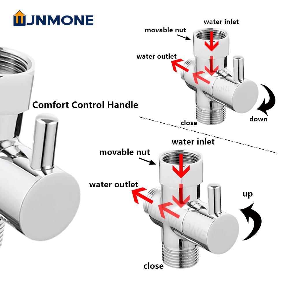 ブラックシルバー 3 ウェイ T アダプターダイバーターバル - Shower Valve Cartridge のレビューと価格