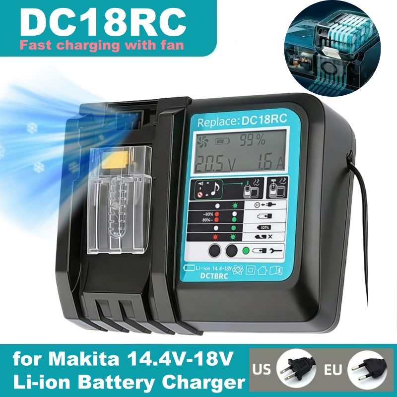 DC18RC ファン付き急速充電リチウムイオンバッテリー 3 - Makita Drill Hp1640 のレビューと価格