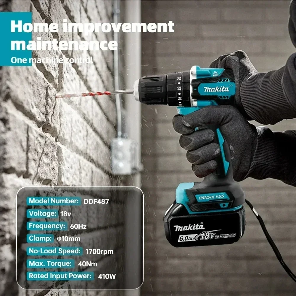 マキタ 100% オリジナル DDF487 コードレスドライ - Makita Drill Ddf484 のレビューと価格
