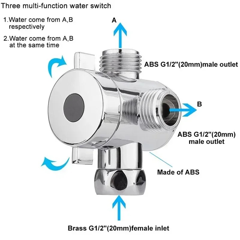 ダイバーターバルブ G1/2 スプリッター 2 または 3  - Shower Valve Cartridge のレビューと価格